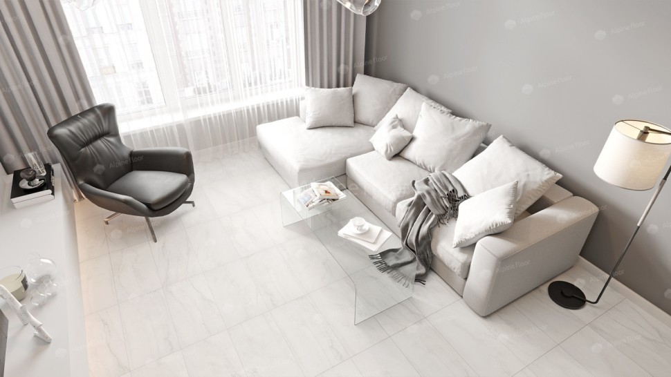 Виниловая плитка "Alpine Floor" Light Stone Брайс (608*303*2,5 мм)