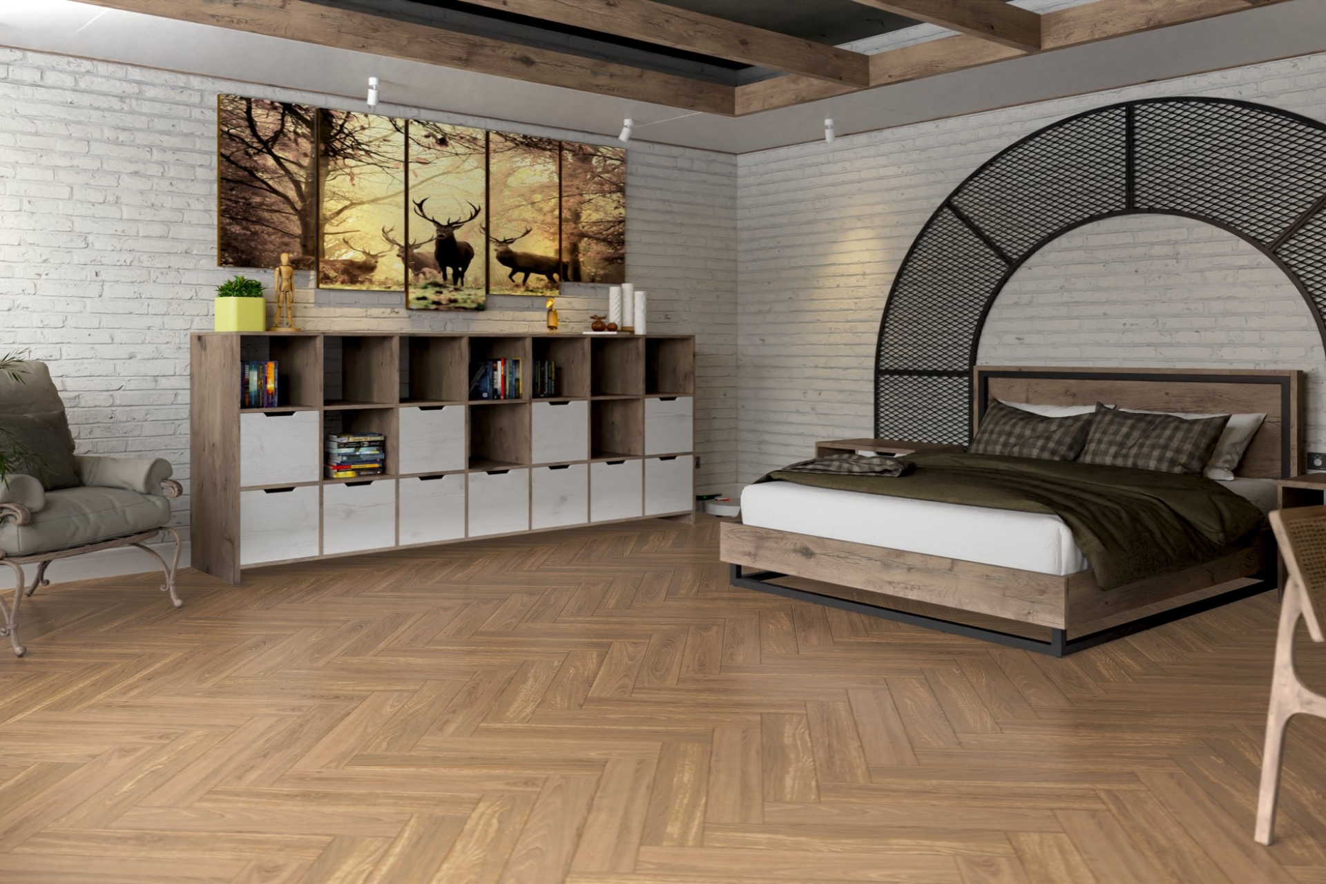 Инженерный паркет «Damy Floor» Натуральный (укладка елочкой) — купить в Нижнем Новгороде