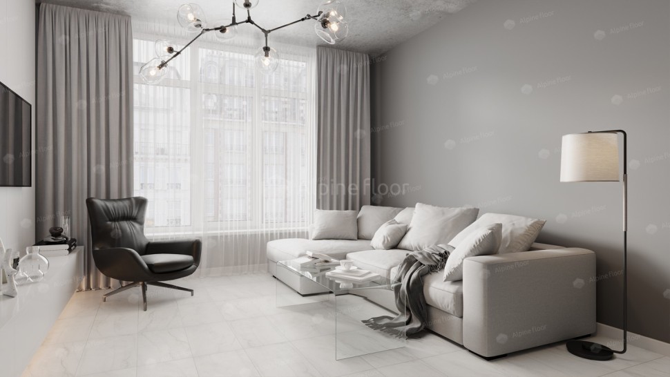 Виниловая плитка "Alpine Floor" Light Stone Брайс (608*303*2,5 мм)